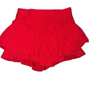 RED SWIM SKORT